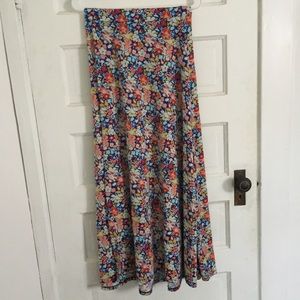 LulaRoe floral print maxi skirt XS